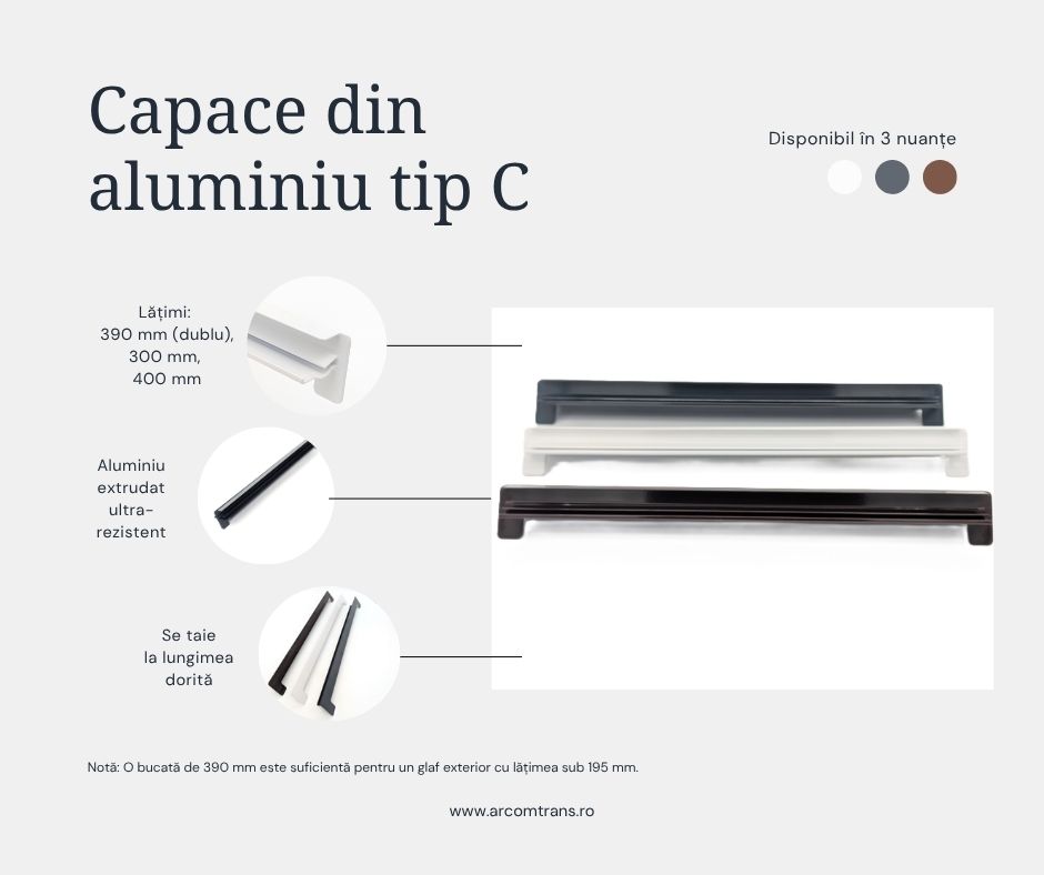 Capace laterale din aluminiu tip C