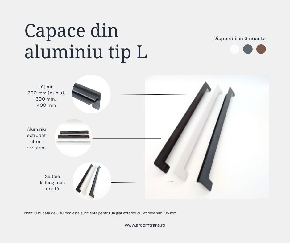 Capace laterale din aluminiu tip L 