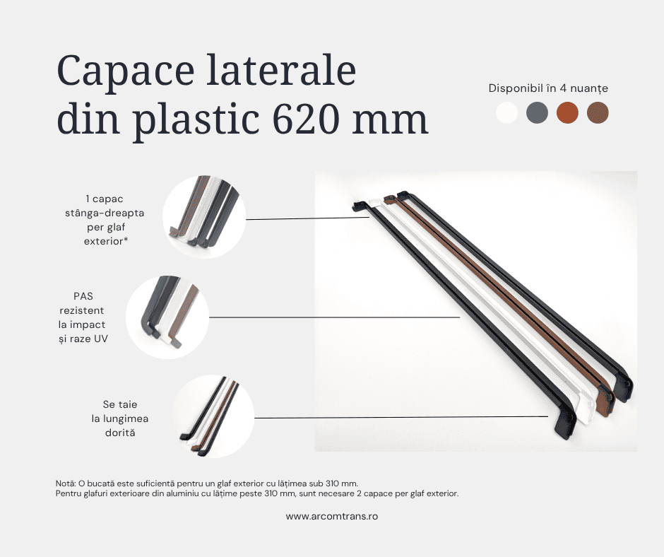 Capace laterale din plastic 620 mm