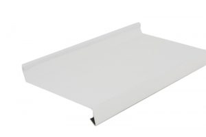 Pervaz aluminiu alb cu garnitură de montaj