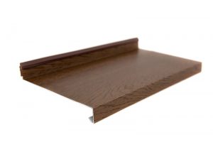 Pervaz aluminiu culoare nuc cu garnitură de montaj