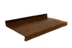 Pervaz aluminiu stejar închis cu garnitură montaj